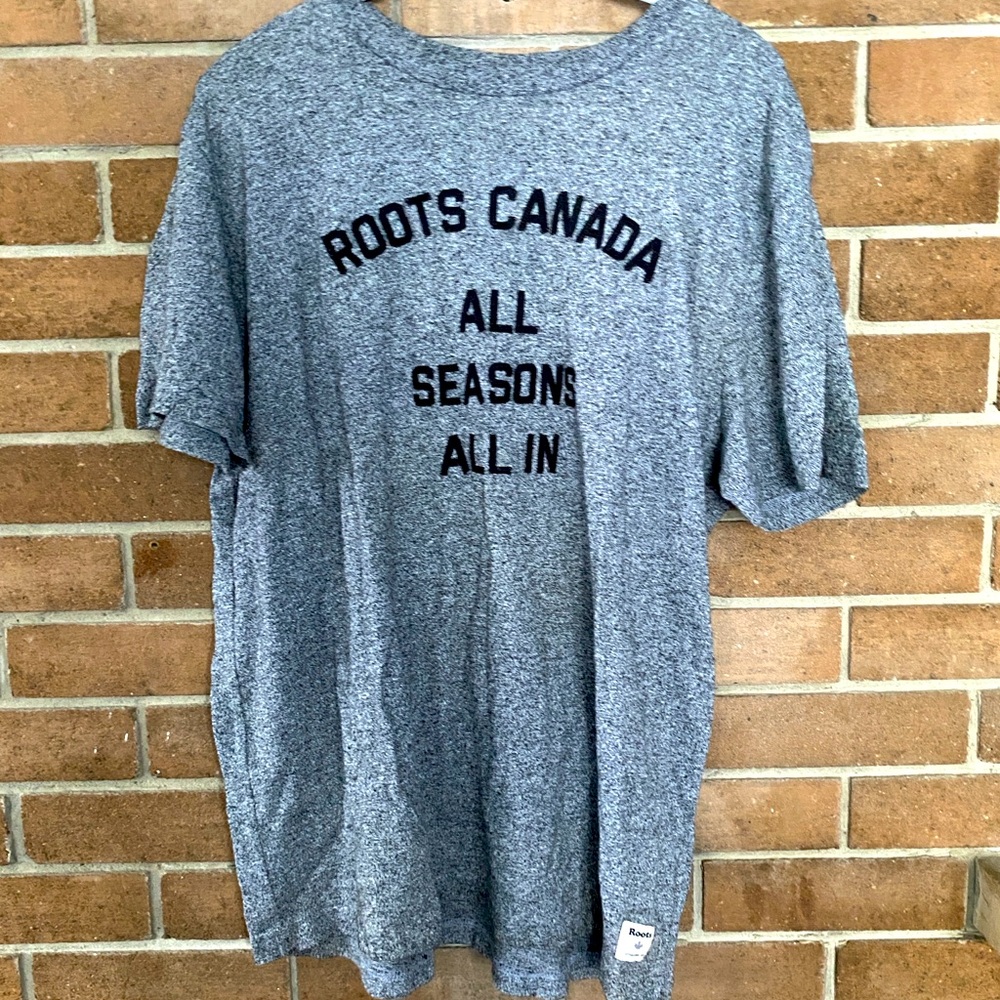 EUC Roots Canada Embroidered T Shirt Mens XL